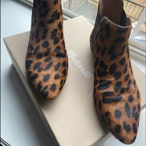 Madewell cheetah flat booties